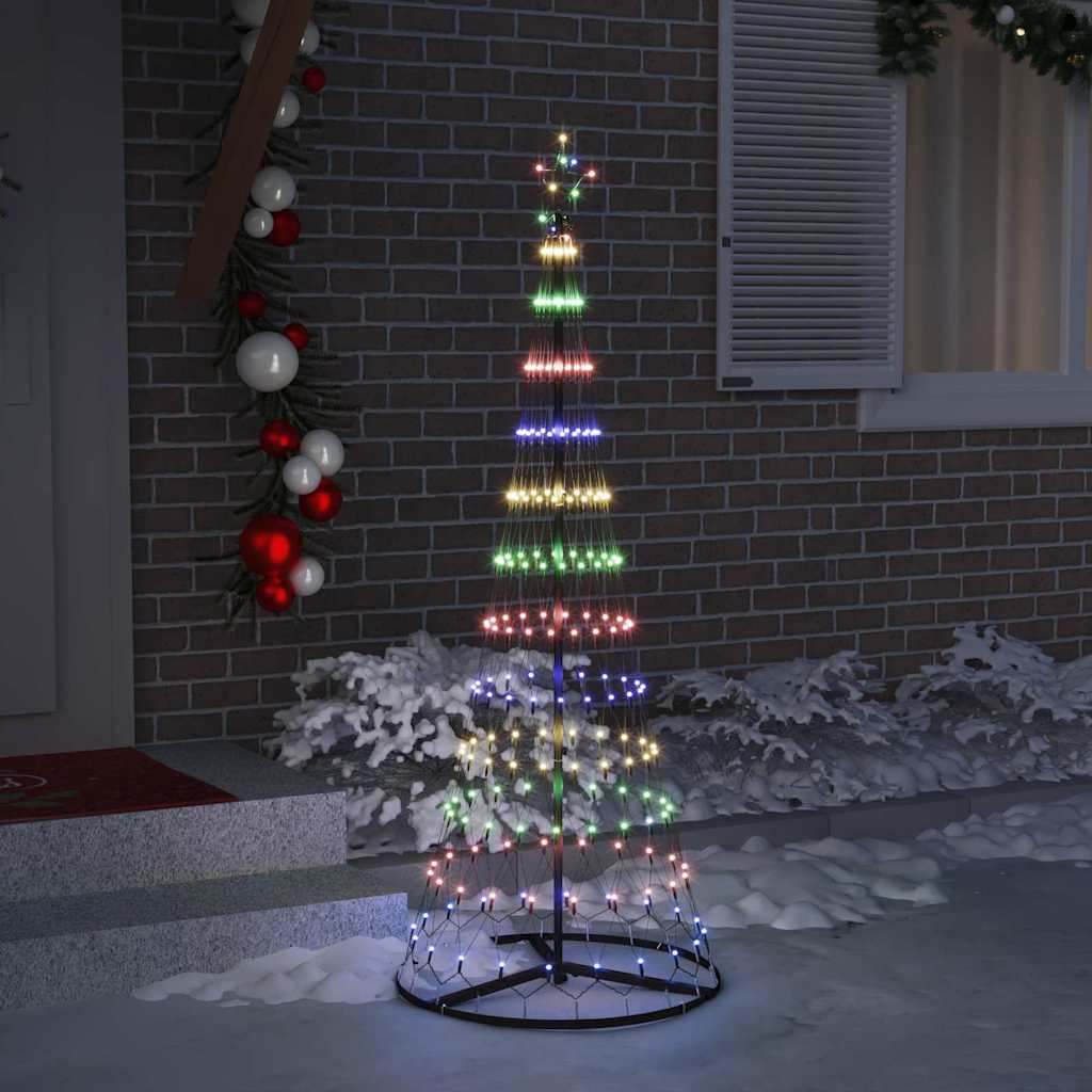 Albero di Natale LED con 230 LED Multicolore 184.5 cm Metallo