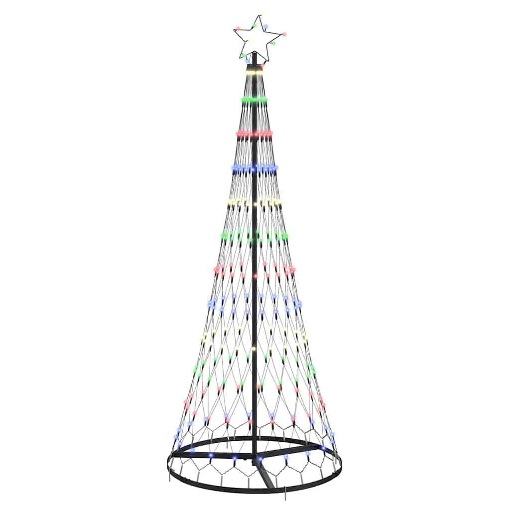 Albero di Natale LED con 230 LED Multicolore 184.5 cm Metallo