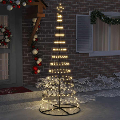 Albero di Natale LED con 295 LED Bianco caldo 250 cm Metallo