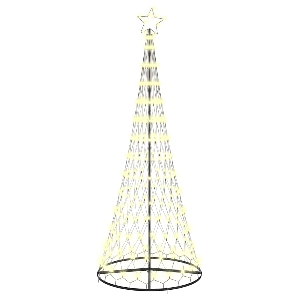 Albero di Natale LED con 295 LED Bianco caldo 250 cm Metallo