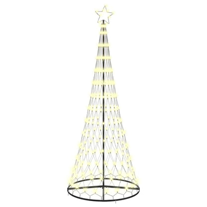 Albero di Natale LED con 295 LED Bianco caldo 250 cm Metallo