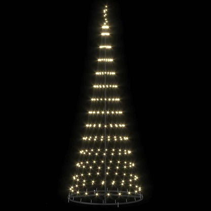 Albero di Natale LED con 295 LED Bianco caldo 250 cm Metallo