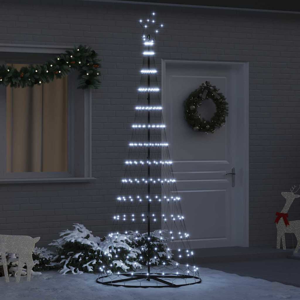 Albero di Natale LED con 295 LED Bianco freddo 250 cm Metallo