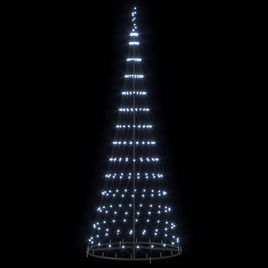 Albero di Natale LED con 295 LED Bianco freddo 250 cm Metallo