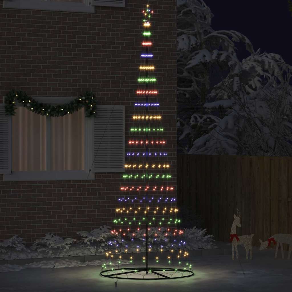 Albero di Natale LED con 455 LED Multicolore 184.5 cm Metallo
