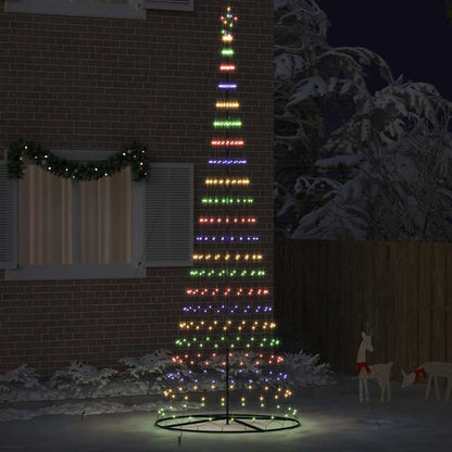Albero di Natale LED con 455 LED Multicolore 184.5 cm Metallo