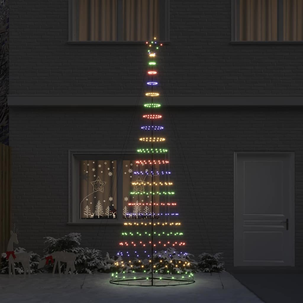 Albero di Natale LED con 455 LED Multicolore 184.5 cm Metallo