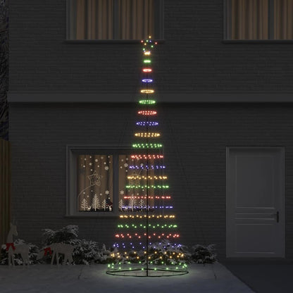 Albero di Natale LED con 455 LED Multicolore 184.5 cm Metallo