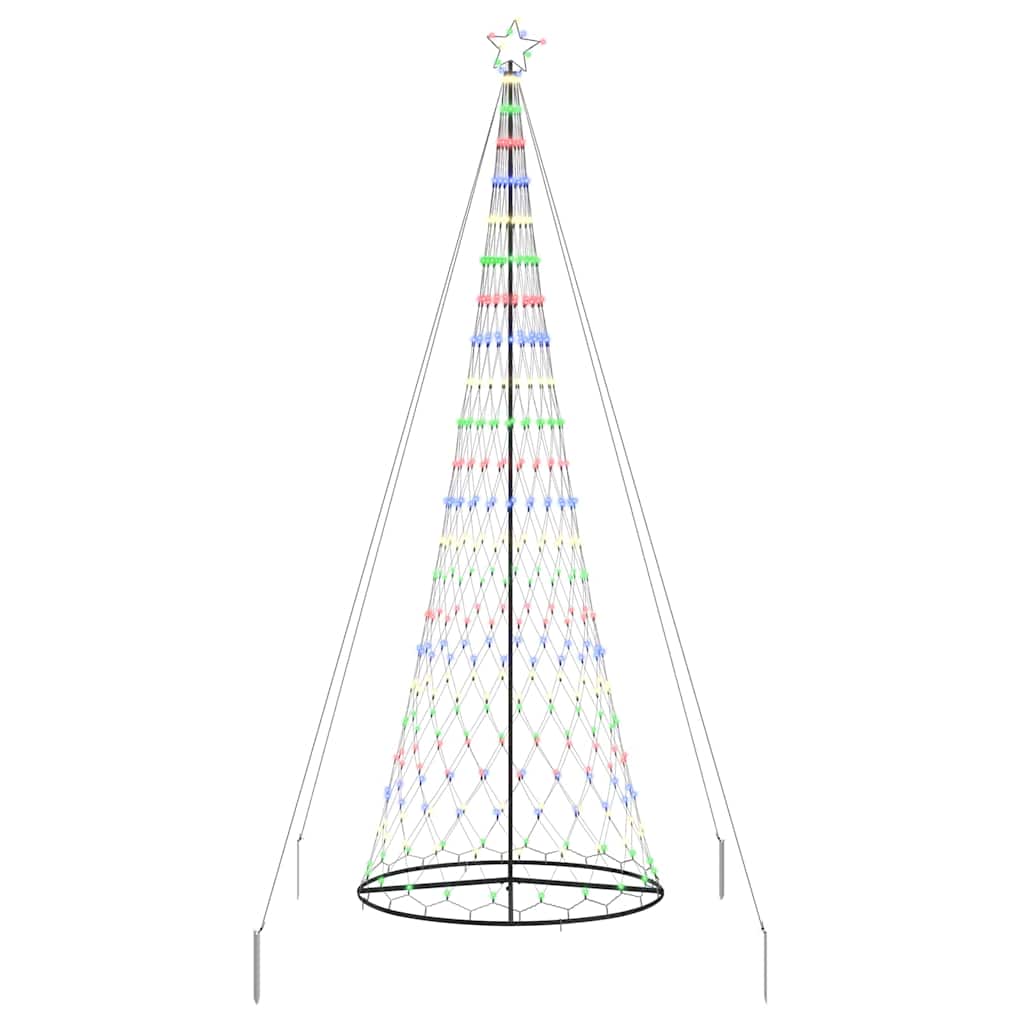 Albero di Natale LED con 455 LED Multicolore 184.5 cm Metallo