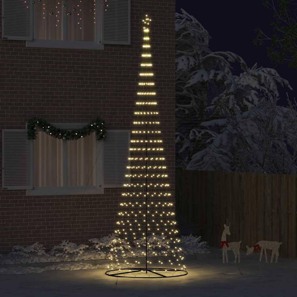 Albero di Natale LED con 555 LED Bianco caldo 500 cm Metallo
