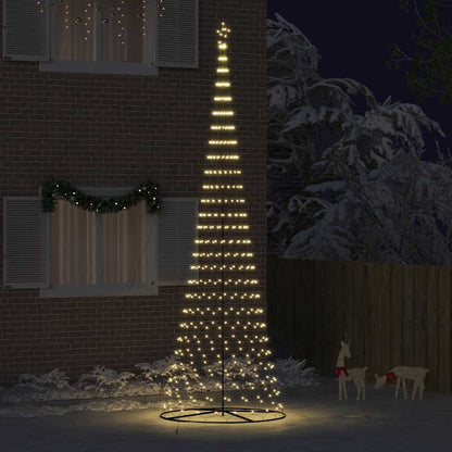 Albero di Natale LED con 555 LED Bianco caldo 500 cm Metallo