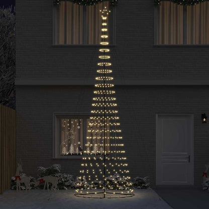 Albero di Natale LED con 555 LED Bianco caldo 500 cm Metallo
