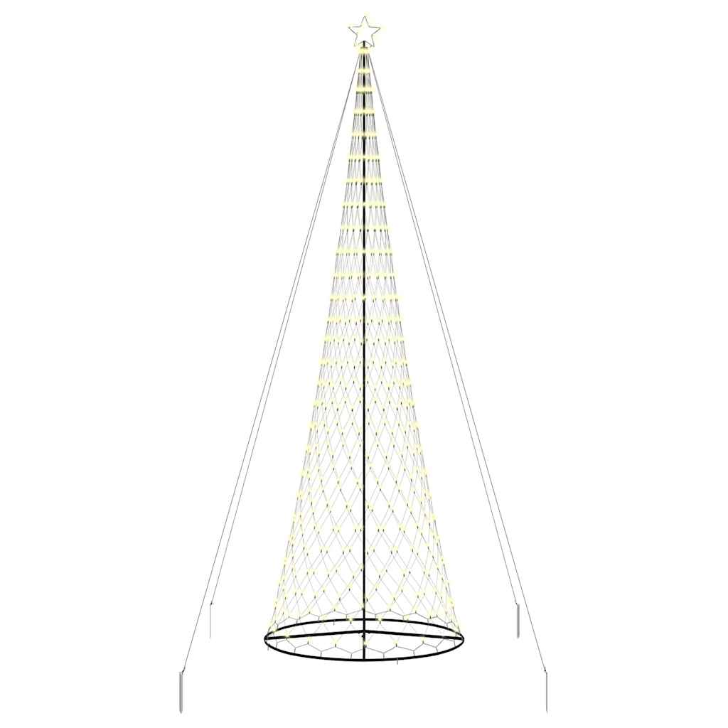 Albero di Natale LED con 555 LED Bianco caldo 500 cm Metallo