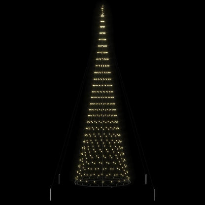 Albero di Natale LED con 555 LED Bianco caldo 500 cm Metallo