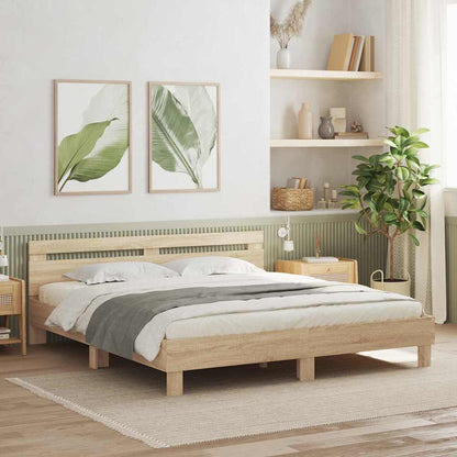 Struttura del letto Sonoma 193 x 203 cm Legno multistrato
