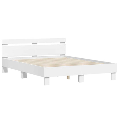 Struttura del letto Bianco 152 x 203 cm Legno multistrato
