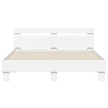 Struttura del letto Bianco 152 x 203 cm Legno multistrato