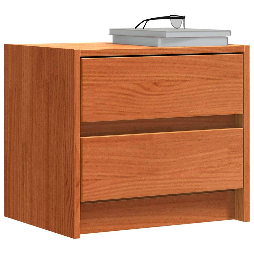 Comodini 2 pcs Marrone cerato 40 x 30.5 x 35.5 cm Legno di pino
