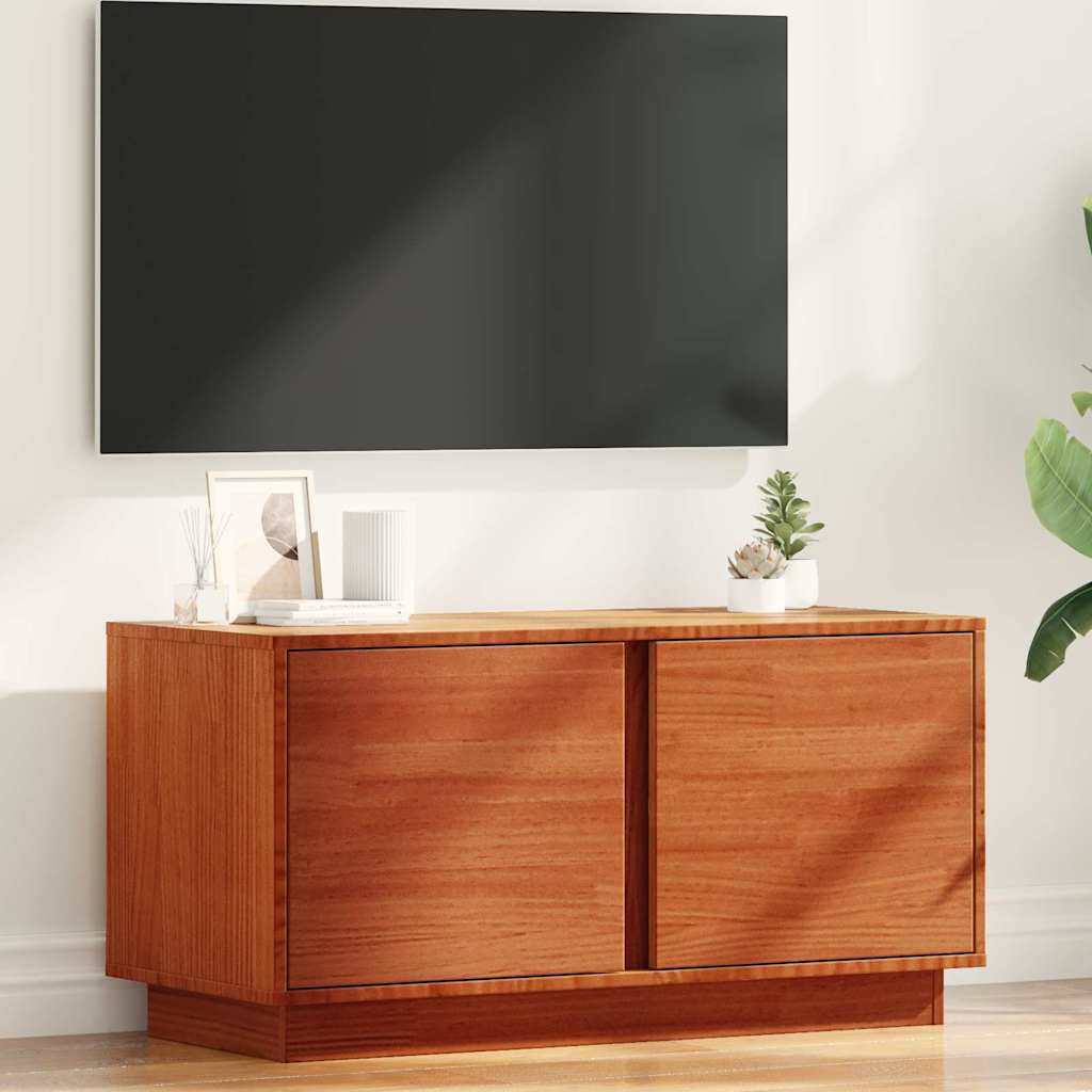 Mobile TV Marrone cerato 80 x 35 x 40,5 cm Pino massello