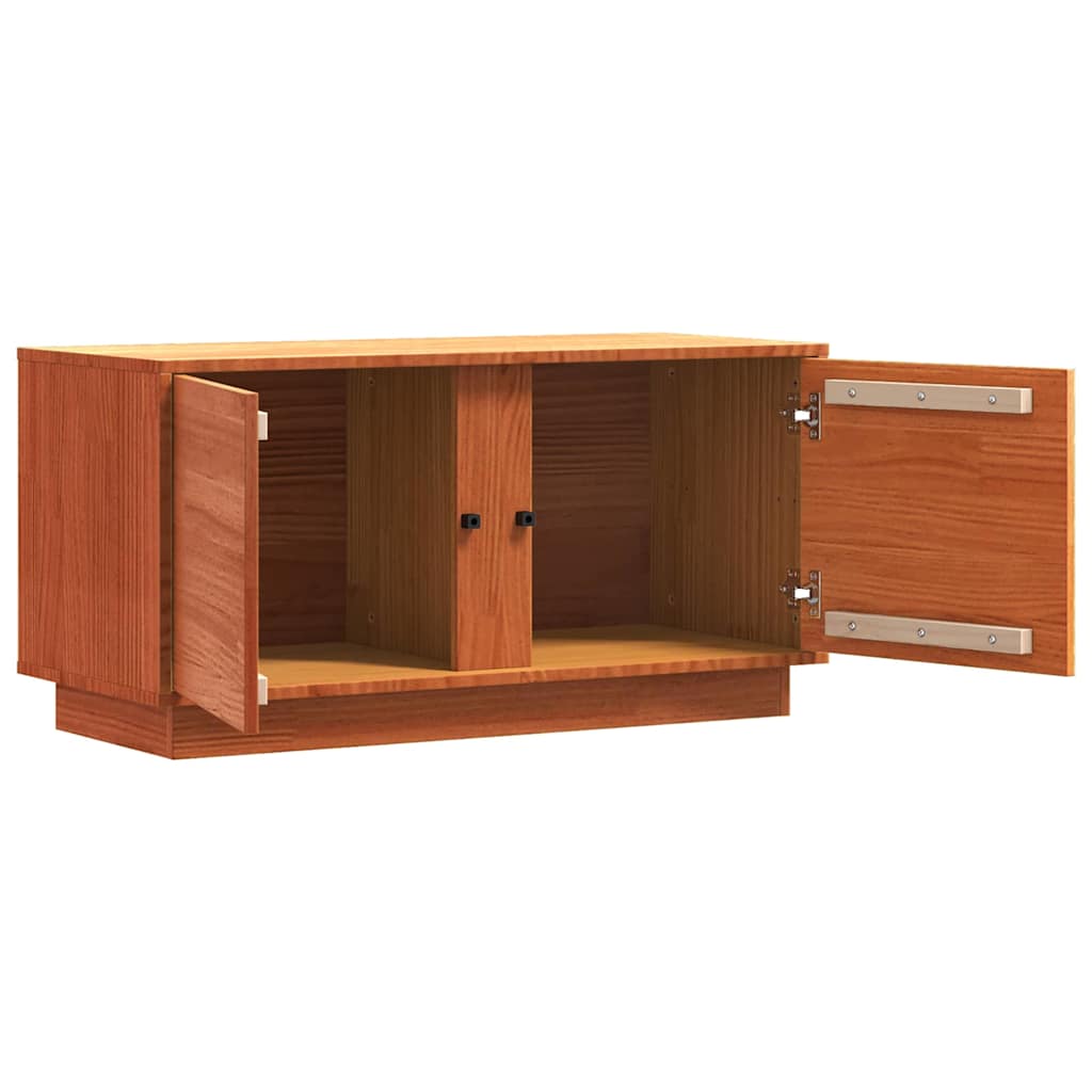 Mobile TV Marrone cerato 80 x 35 x 40,5 cm Pino massello