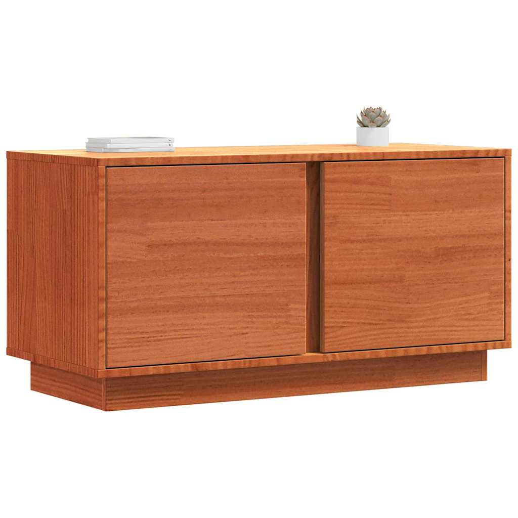 Mobile TV Marrone cerato 80 x 35 x 40,5 cm Pino massello