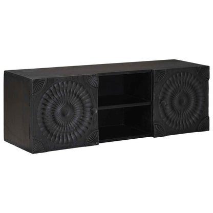 Mobile TV con lo scaffale con porta Nero 105 x 30 x 35 cm