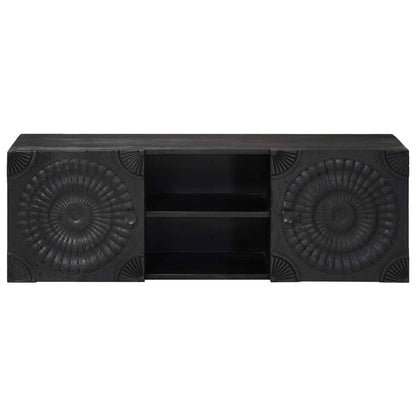 Mobile TV con lo scaffale con porta Nero 105 x 30 x 35 cm
