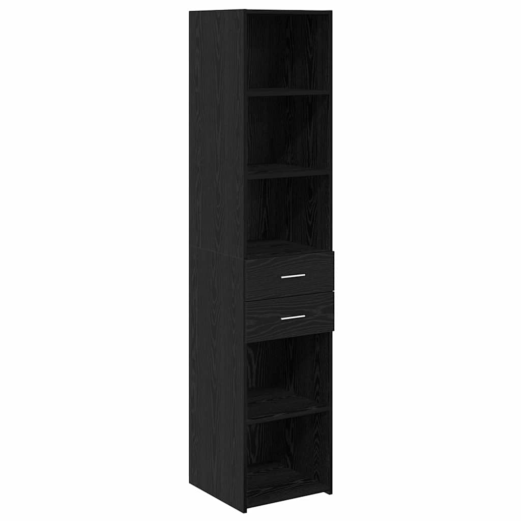 Credenza Rovere Nero 40 x 42,5 x 185 cm Legno multistrato
