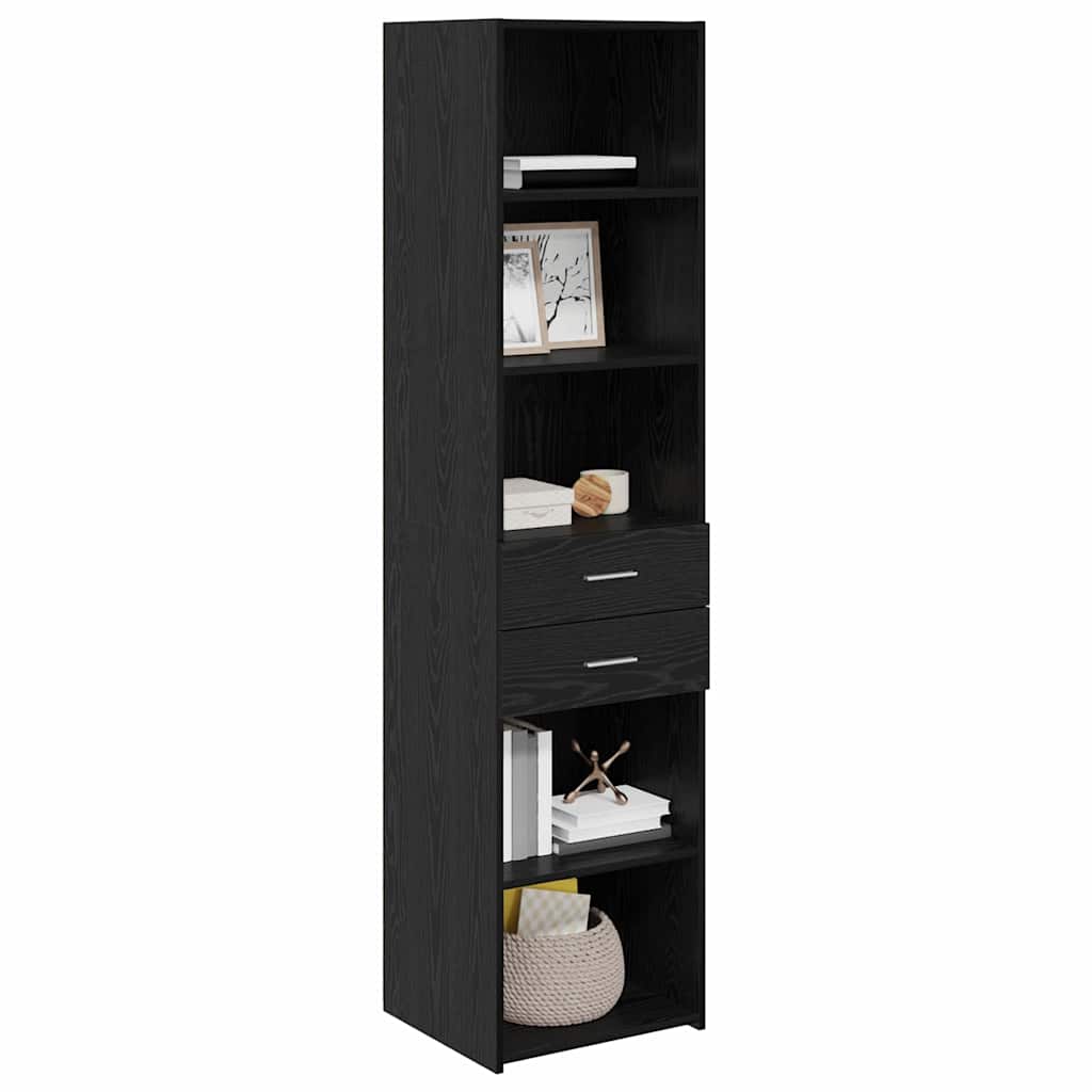 Credenza Rovere Nero 45 x 42,5 x 185 cm Legno multistrato