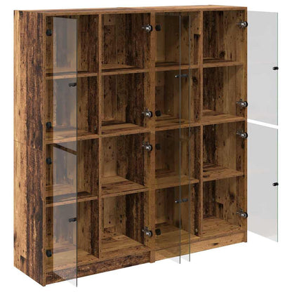 Credenza 2 pcs Legno vecchio 68 x 37 x 142 cm Legno multistrato