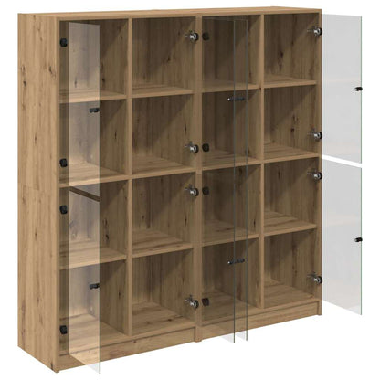 Credenza 2 pcs Rovere artigianale 68 x 37 x 142 cm