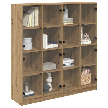 Credenza 2 pcs Rovere artigianale 68 x 37 x 142 cm