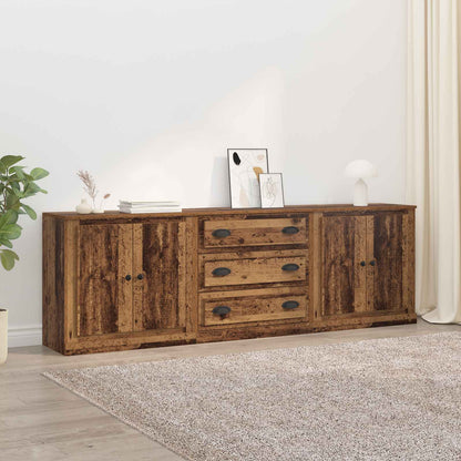 Sideboards con cassetto 3 pcs Legno vecchio 70 x 35,5 x 67,5 cm