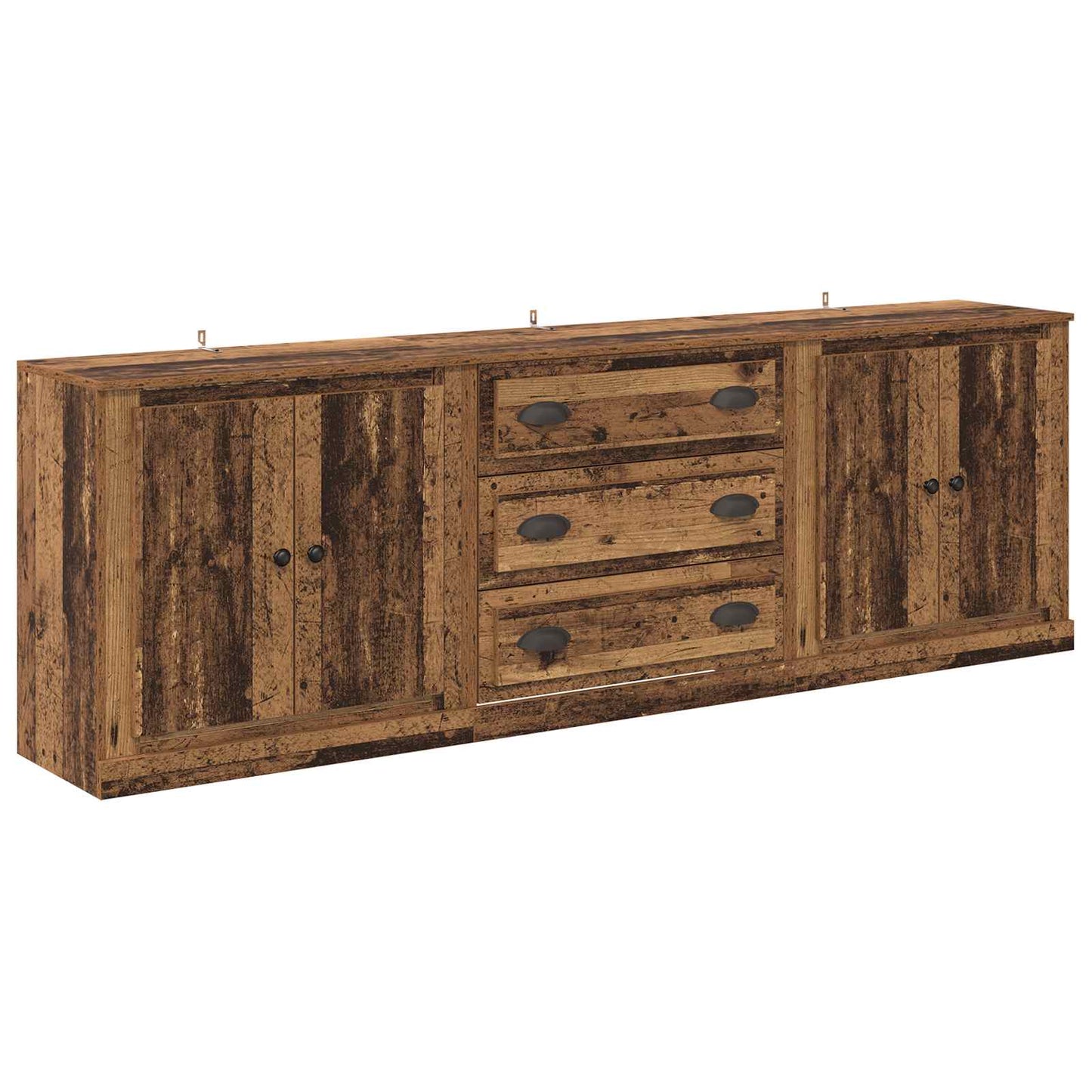 Sideboards con cassetto 3 pcs Legno vecchio 70 x 35,5 x 67,5 cm