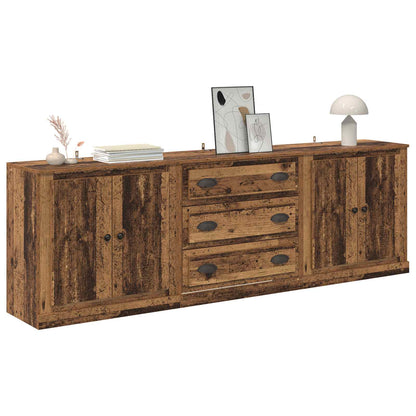 Sideboards con cassetto 3 pcs Legno vecchio 70 x 35,5 x 67,5 cm