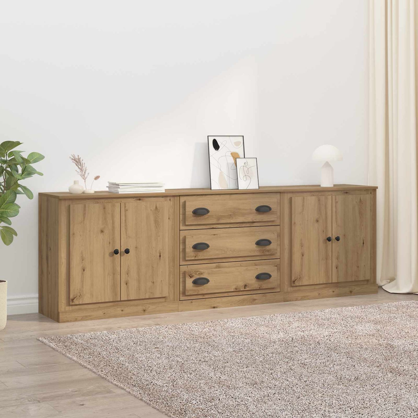 Sideboards 3 pcs Rovere artigianale 70 x 35,5 x 67,5 cm