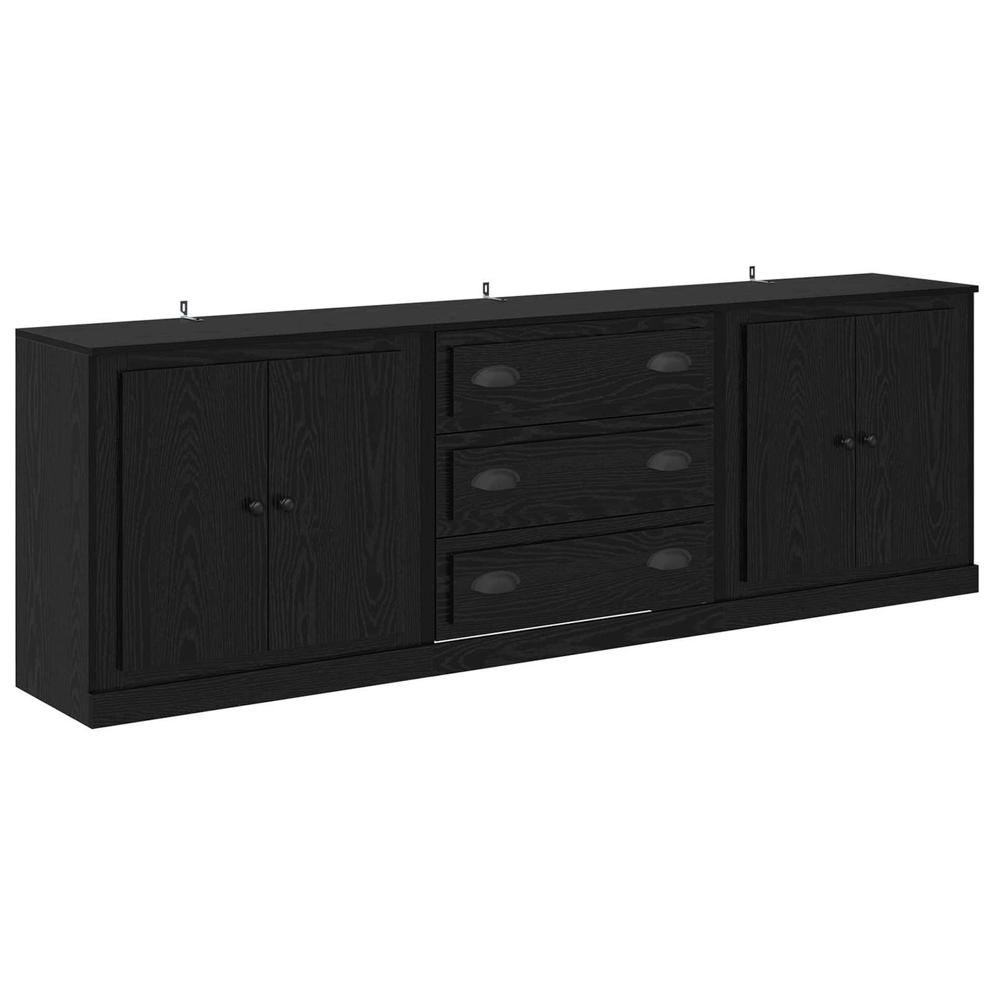 Sideboards con cassetto 3 pcs Rovere Nero 70 x 35,5 x 67,5 cm