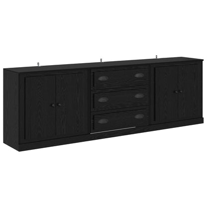 Sideboards con cassetto 3 pcs Rovere Nero 70 x 35,5 x 67,5 cm