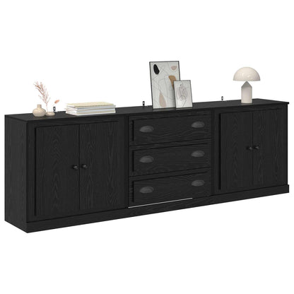Sideboards con cassetto 3 pcs Rovere Nero 70 x 35,5 x 67,5 cm