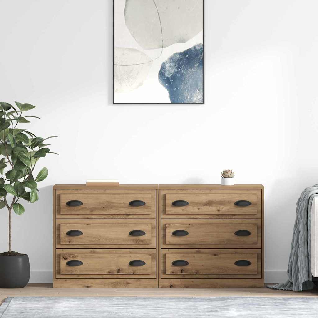 Sideboards 2 pcs Rovere artigianale 70 x 35,5 x 67,5 cm