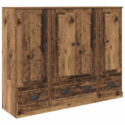 Credenza con cassetto 3 pcs Legno vecchio Legno multistrato