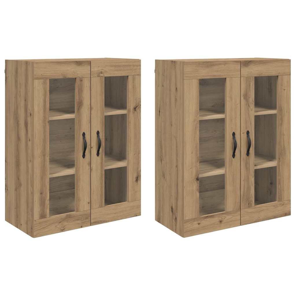 Armadi da Parete 2 pcs Rovere artigianale 69,5 x 34 x 90 cm