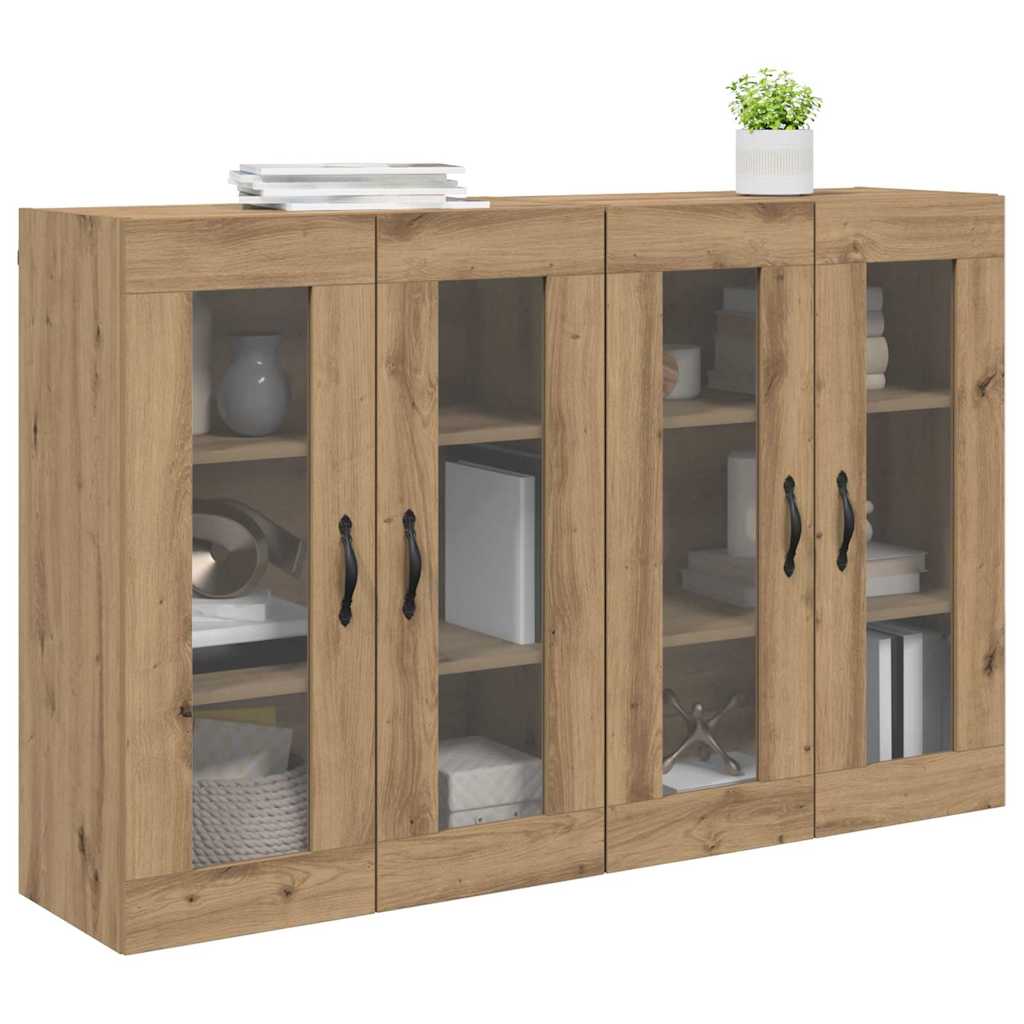 Armadi da Parete 2 pcs Rovere artigianale 69,5 x 34 x 90 cm