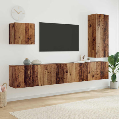 UnitÃ  TV da Parete 5 pcs Legno vecchio Legno multistrato