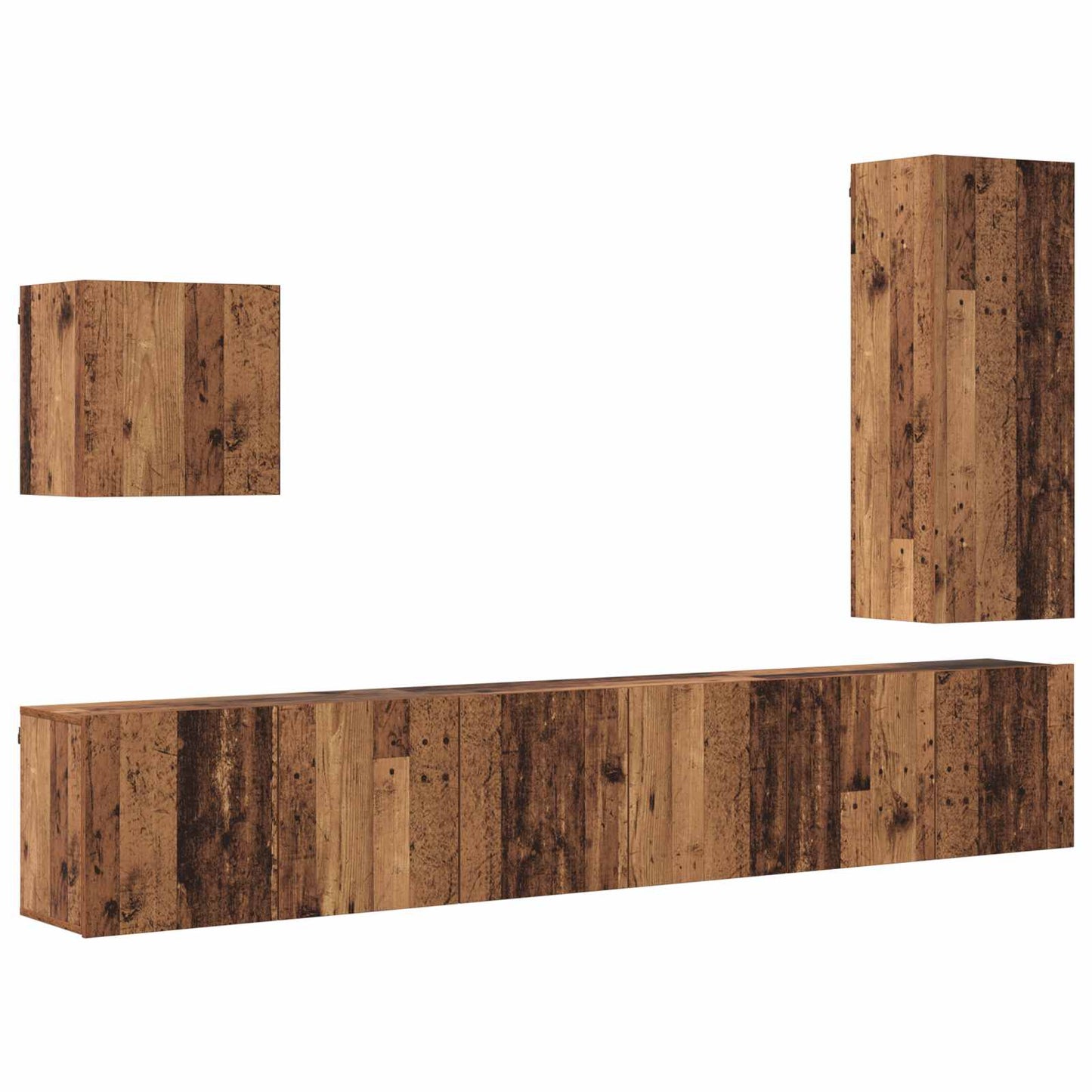 UnitÃ  TV da Parete 5 pcs Legno vecchio Legno multistrato