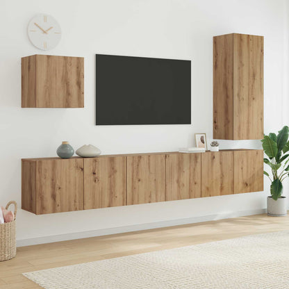 UnitÃ  TV da Parete 5 pcs Rovere artigianale Legno multistrato