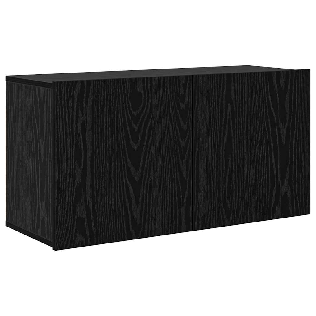 UnitÃƒÂ  TV da Parete 5 pcs Rovere Nero Legno multistrato