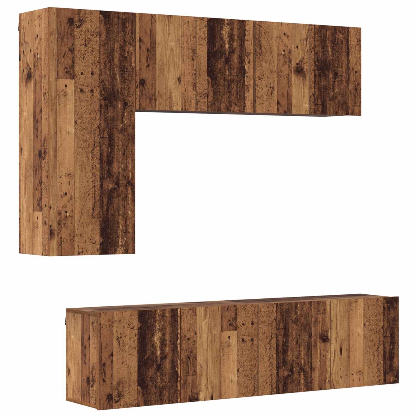 UnitÃ  TV da Parete 5 pcs Legno vecchio Legno multistrato