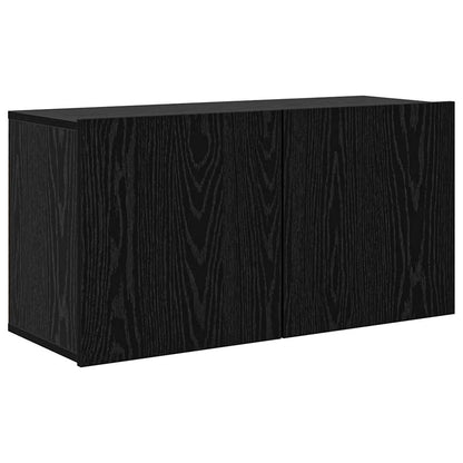 UnitÃƒÂ  TV da Parete 5 pcs Rovere Nero Legno multistrato