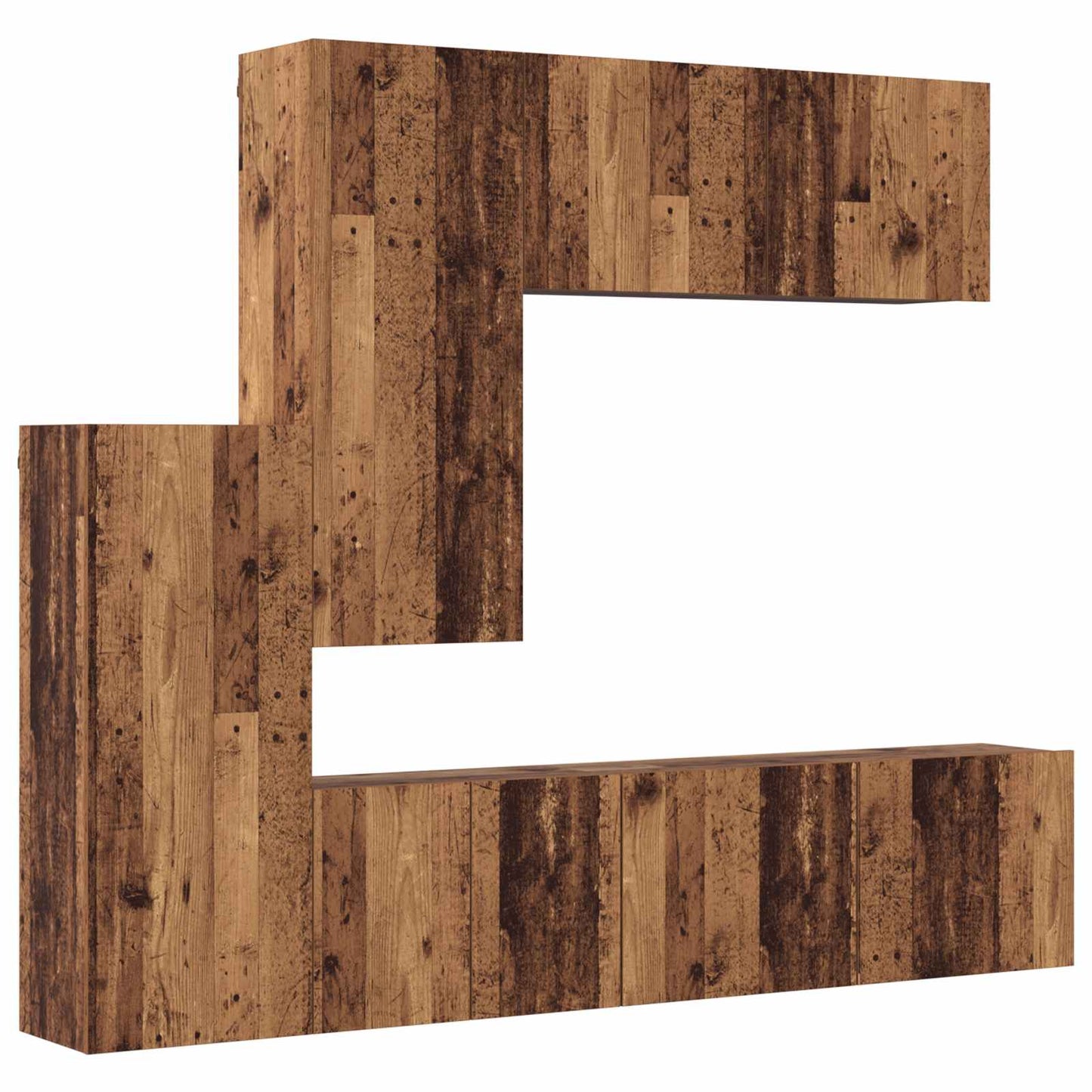 UnitÃ  TV da Parete 5 pcs Legno vecchio Legno multistrato